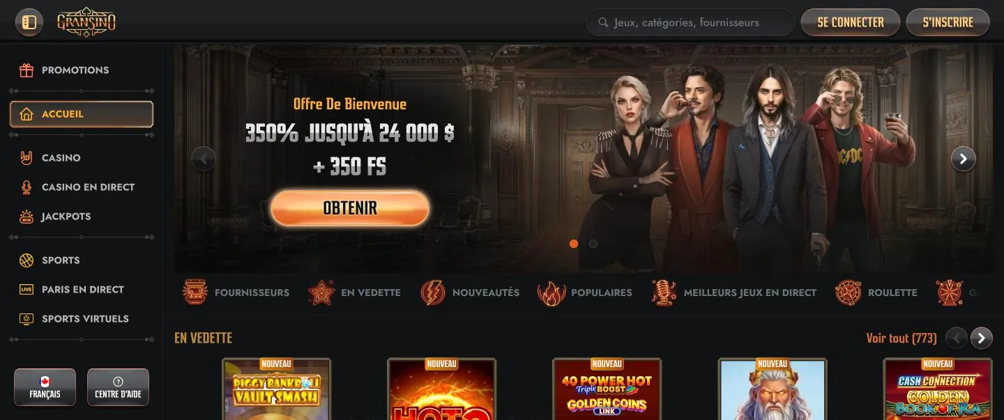 Aperçu du casino Gransino